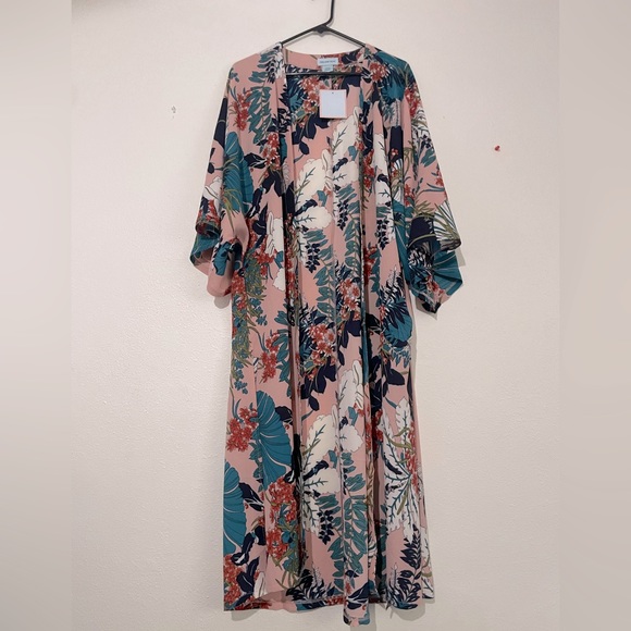 Orchid Row Floral Kimono - Picture 1 of 1